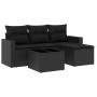 Set de muebles de jardín 5 pzas y cojines ratán sintético negro de , Conjuntos de jardín - Ref: Foro24-3218865, Precio: 301,4...