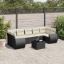 Set aus 8-teiligen Gartensofas und Kissen Kunstrattan schwarz von , Gartensets - Ref: Foro24-3221135, Preis: 580,16 €, Rabatt: %