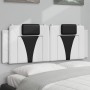 Padded headboard synthetic leather white black 120 cm by , Headboards and footboards - Ref: Foro24-374787, Price: 42,99 €, Di...