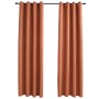 Blackout curtains and metal rings 2 pieces rust color 140x245 cm by vidaXL, Curtains and curtains - Ref: Foro24-134472, Price...