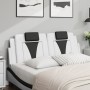 Padded headboard synthetic leather white black 120 cm by , Headboards and footboards - Ref: Foro24-374787, Price: 42,99 €, Di...