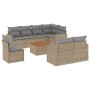 9-teiliges Gartensofa-Set mit beigen synthetischen Rattankissen von , Gartensets - Ref: Foro24-3224218, Preis: 645,61 €, Raba...