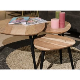 HSM Collection Acacia 3 Piece Coffee Table Set by , Coffee table - Ref: Foro24-442881, Price: 181,65 €, Discount: %