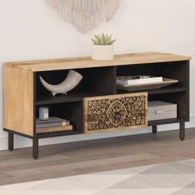 Mueble de TV madera maciza de mango 100x33x46 cm de , Muebles TV - Ref: Foro24-358228, Precio: 99,99 €, Descuento: %