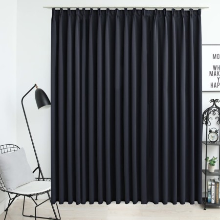 Cortina opaca con ganchos negro 290x245 cm de vidaXL, Cortinas y visillos - Ref: Foro24-134417, Precio: 31,99 €, Descuento: %