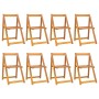 Folding garden chairs 8 pcs solid acacia wood by , Garden chairs - Ref: Foro24-3104965, Price: 243,99 €, Discount: %