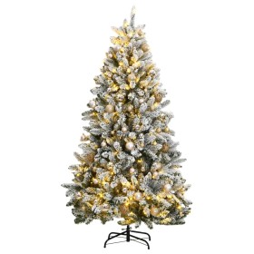 Árbol de Navidad artificial con bisagras 300 LED y bolas 180 cm de , Arboles de navidad - Ref: Foro24-3210156, Precio: 140,99...