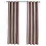 Blackout curtains with metal rings 2 pieces taupe 140x225 cm by vidaXL, Curtains and curtains - Ref: Foro24-134477, Price: 35...