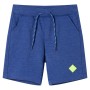 Children's shorts with drawstring blue mélange 128 by , kids pants - Ref: Foro24-11907, Price: 8,81 €, Discount: %