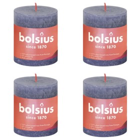 Bolsius Shine rustic candles 4 units twilight blue 80x68 mm by Bolsius, Candles - Ref: Foro24-440820, Price: 15,03 €, Discoun...