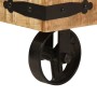 Solid wood and iron clothes rack with wheels, 90x35x190 cm by , Hat and coat racks - Ref: Foro24-358580, Price: 95,07 €, Disc...