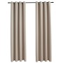 Blackout curtains with metal rings 2 pieces beige 140x245 cm by vidaXL, Curtains and curtains - Ref: Foro24-134444, Price: 32...