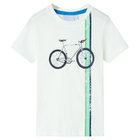 Children's short-sleeved t-shirt in ecru color 128 by , Kids T-shirts - Ref: Foro24-12147, Price: 7,99 €, Discount: %