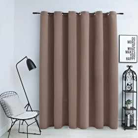 Blackout curtain with taupe metal rings 290x245 cm by vidaXL, Curtains and curtains - Ref: Foro24-134437, Price: 35,84 €, Dis...