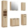 Set de muebles de baño 5 pzas madera contrachapada roble sonoma de , Muebles de baño - Ref: Foro24-3115854, Precio: 312,99 €,...