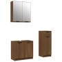 Set de muebles de baño 3 pzas madera contrachapada roble marrón de , Muebles de baño - Ref: Foro24-3115875, Precio: 165,46 €,...