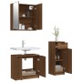 Set de muebles de baño 3 pzas madera contrachapada roble marrón de , Muebles de baño - Ref: Foro24-3115875, Precio: 165,46 €,...