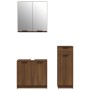 Set de muebles de baño 3 pzas madera contrachapada roble marrón de , Muebles de baño - Ref: Foro24-3115875, Precio: 165,46 €,...