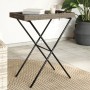 Gray synthetic rattan folding tray table 65x40x75 cm by , Garden tables - Ref: Foro24-365129, Price: 46,43 €, Discount: %