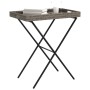 Mesa con bandeja plegable ratán sintético gris 65x40x75 cm de , Mesas de jardín - Ref: Foro24-365129, Precio: 46,99 €, Descue...