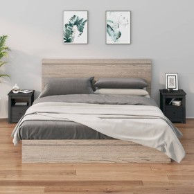 Nachttische 2 Stück massives graues Kiefernholz 40x35x49 cm von vidaXL, Nachttische - Ref: Foro24-813714, Preis: 79,18 €, Rab...