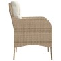 Garden armchairs with cushions 2 units beige synthetic rattan by , Garden chairs - Ref: Foro24-365148, Price: 223,81 €, Disco...