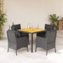 Set de muebles jardín 5 pzas con cojines ratán sintético negro de , Conjuntos de jardín - Ref: Foro24-3211867, Precio: 498,68...