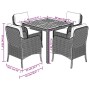 5-piece garden furniture set with black synthetic rattan cushions by , Garden sets - Ref: Foro24-3211867, Price: 498,68 €, Di...