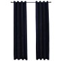 Blackout curtains with rings 2 pcs black velvet 140x175 cm by vidaXL, Curtains and curtains - Ref: Foro24-134488, Price: 38,6...