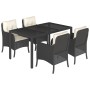 5-piece garden furniture set with black synthetic rattan cushions by , Garden sets - Ref: Foro24-3211844, Price: 519,32 €, Di...