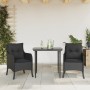 3-piece garden dining set with black synthetic rattan cushions by , Garden sets - Ref: Foro24-3211920, Price: 275,29 €, Disco...