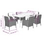 7-piece garden dining set and black synthetic rattan cushions by , Garden sets - Ref: Foro24-3211917, Price: 682,42 €, Discou...