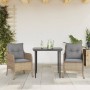 3-teilige Garten-Essgruppe mit beigen Kissen aus synthetischem Rattan von , Gartensets - Ref: Foro24-3211976, Preis: 297,44 €...