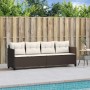 Lounger with brown synthetic rattan cushions by , Loungers - Ref: Foro24-368327, Price: 207,10 €, Discount: %