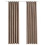 Blackout curtains with hooks 2 pieces taupe 140x225 cm by vidaXL, Curtains and curtains - Ref: Foro24-134480, Price: 37,22 €,...