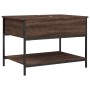 Oak brown metal engineered wood coffee table 70x50x50 cm by , Coffee table - Ref: Foro24-845345, Price: 52,44 €, Discount: %