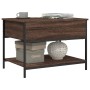 Oak brown metal engineered wood coffee table 70x50x50 cm by , Coffee table - Ref: Foro24-845345, Price: 52,44 €, Discount: %