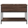 Mesa de centro madera ingeniería metal marrón roble 70x50x50 cm de , Mesas de centro - Ref: Foro24-845345, Precio: 52,44 €, D...