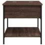 Mesa de centro madera ingeniería metal marrón roble 70x50x50 cm de , Mesas de centro - Ref: Foro24-845345, Precio: 52,44 €, D...