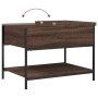 Mesa de centro madera ingeniería metal marrón roble 70x50x50 cm de , Mesas de centro - Ref: Foro24-845345, Precio: 52,44 €, D...