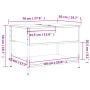 Mesa de centro madera ingeniería metal marrón roble 70x50x50 cm de , Mesas de centro - Ref: Foro24-845345, Precio: 52,44 €, D...