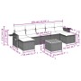 Gartensofa-Set mit beigem Kissenmix, 8-teilig aus PE-Rattan von , Gartensets - Ref: Foro24-3257025, Preis: 545,93 €, Rabatt: %