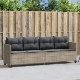 Sun lounger with light gray synthetic rattan cushions by , Loungers - Ref: Foro24-368331, Price: 207,95 €, Discount: %