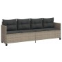 Sun lounger with light gray synthetic rattan cushions by , Loungers - Ref: Foro24-368331, Price: 207,95 €, Discount: %