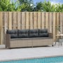 Sun lounger with light gray synthetic rattan cushions by , Loungers - Ref: Foro24-368331, Price: 207,95 €, Discount: %