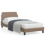 Cappuccino synthetic leather headboard bed frame 90x200 cm by , Beds and slatted bases - Ref: Foro24-373122, Price: 115,26 €,...