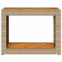 Garden side table with beige PE rattan wood top 100x40x75 cm by , Garden tables - Ref: Foro24-366308, Price: 111,86 €, Discou...