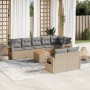 9-piece garden sofa set with beige synthetic rattan cushions by , Modular outdoor sofas - Ref: Foro24-3224652, Price: 649,46 ...