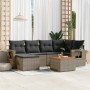 7-teiliges Gartensofa-Set mit grauen PE-Rattan-Kissen von , Modulare Sofas für den Außenbereich - Ref: Foro24-3224667, Preis:...