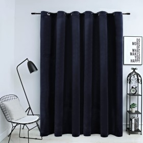 Blackout curtain with metal rings black velvet 290x245 cm by vidaXL, Curtains and curtains - Ref: Foro24-134491, Price: 44,14...